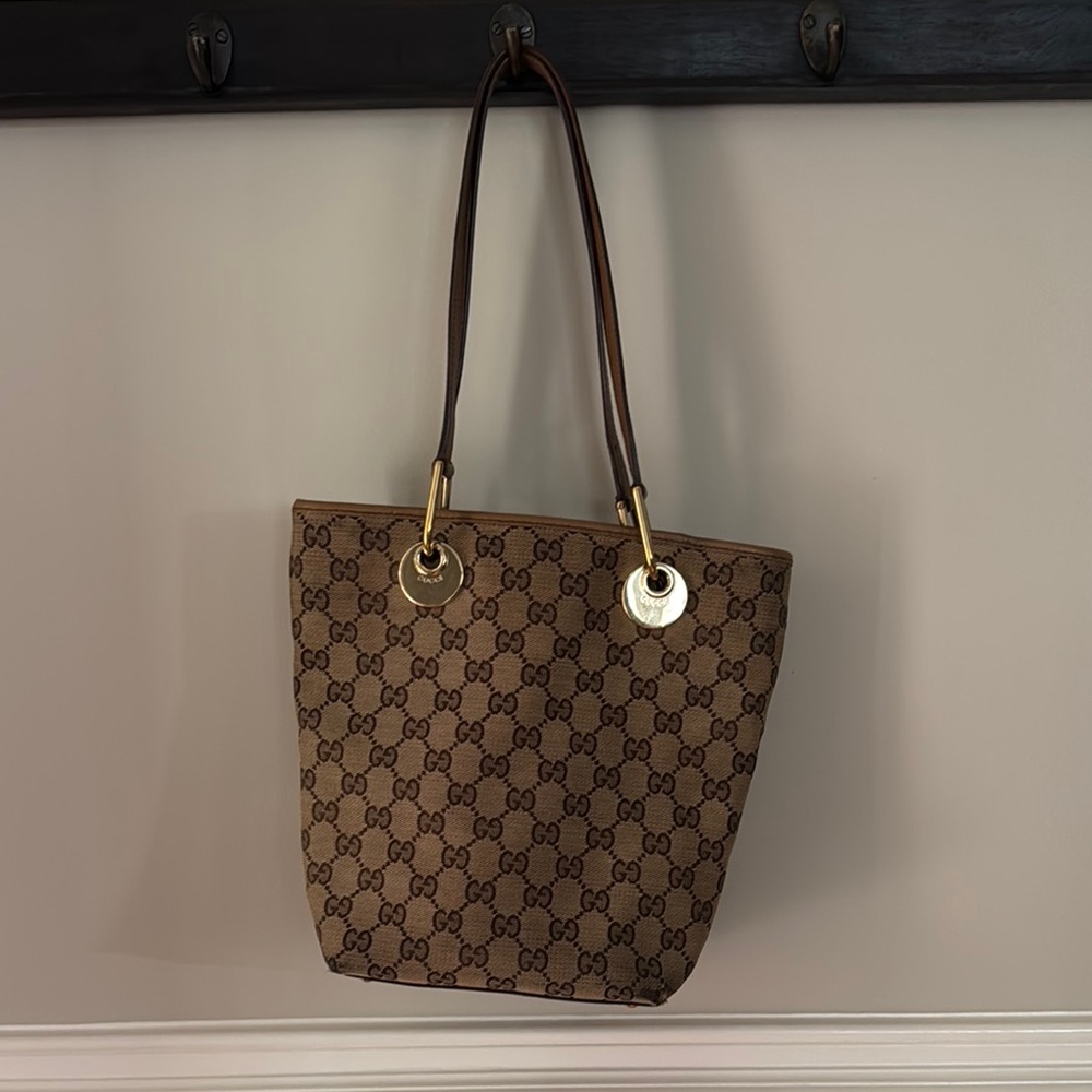Gucci Brown Monogram Tote Bag